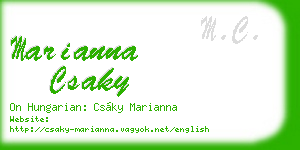 marianna csaky business card